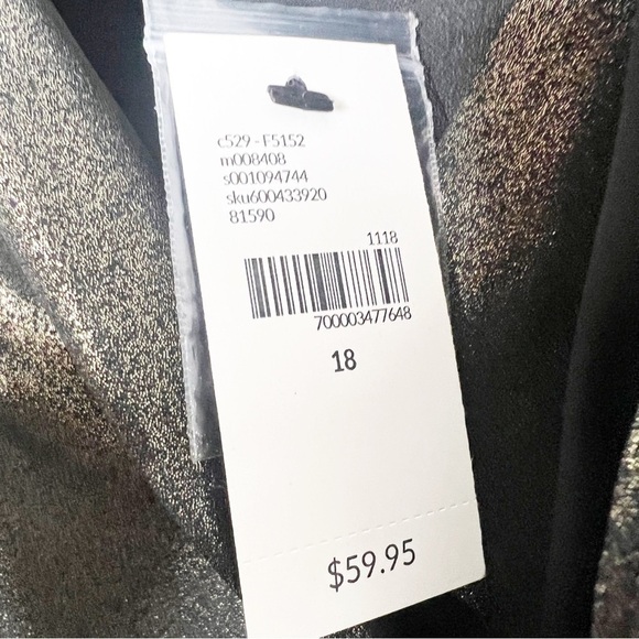 NEW with tags Lane Bryant Shimmer Tie neck blouse - Picture 5 of 5